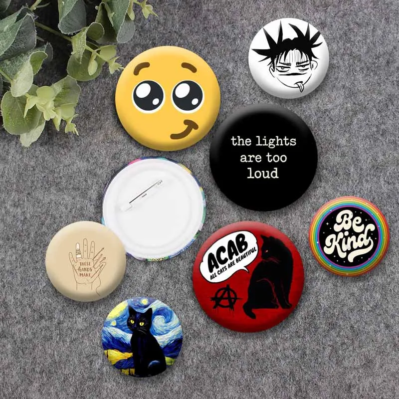 Being Kind Is Punk Pins Funny Saying Buttons Brooches Jewelry Accessory Customize Backpack Shoes Hat Fashion Lapel Badges Gifts