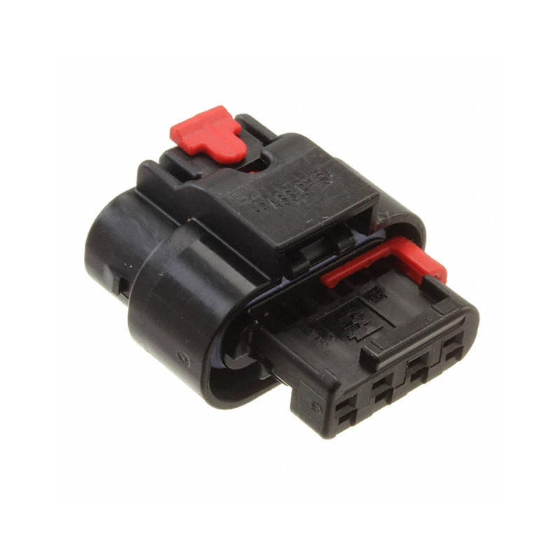1-1456426-5,Female Terminal Housing,Wire-to-Wire/Board/Device,4P,Centerline 0.157 in,MCON Interconnection System,1-1670918-1