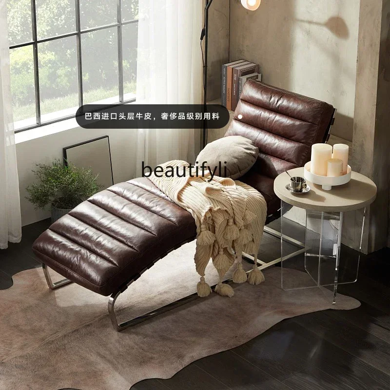 

xxxNordic Постмодернистское ретро роскошное кожаное кресло для дома, гостиной, ленивый диван, балкон, городское железное кресло для отдыха, мебель