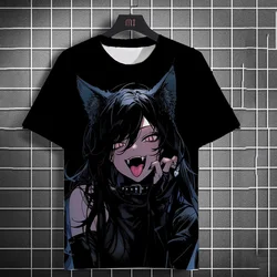 Fashion Men's T-shirt  Cartoon Sexy Girl graphic T shirts Summer Casual harajuku streetwear 3D Printed Hip Hop Unisex Top Tees