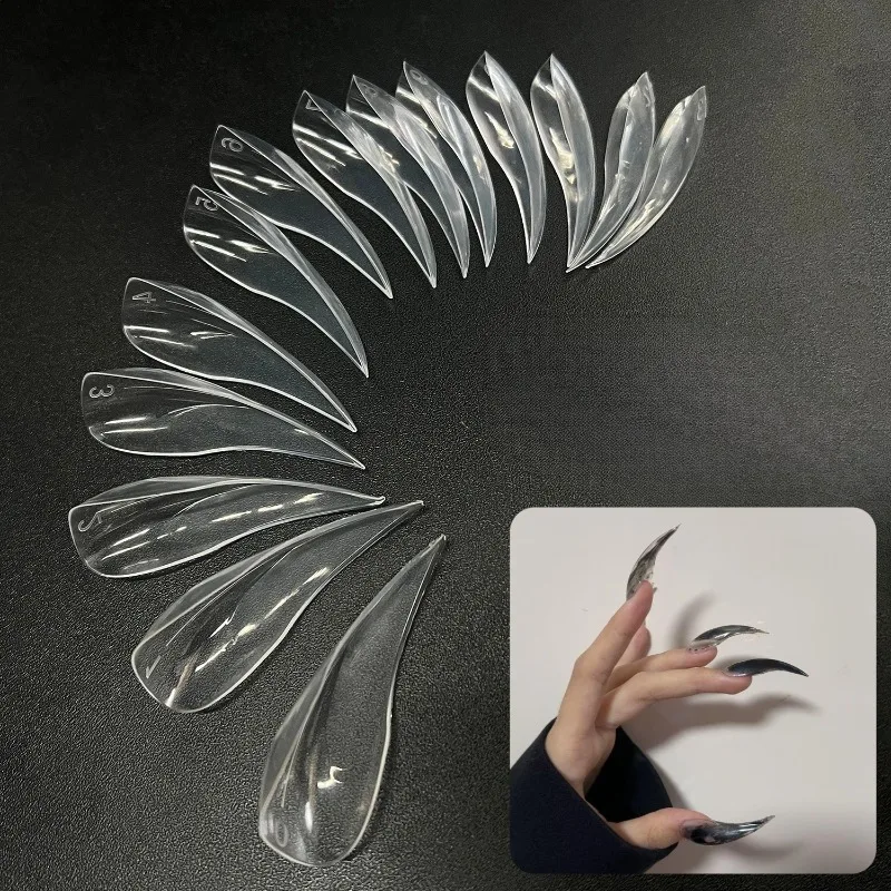 120 Uds uñas curvadas formas duales para extensión de uñas curva 3D uñas acrílicas esculturales moldes de cobertura completa herramientas de manicura DIY