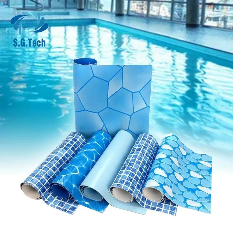 

Manufacturer Supply Swimming Pool Liner Accessories Custom Mosaic Vinyl PVC Pool Liners with Anti-UV