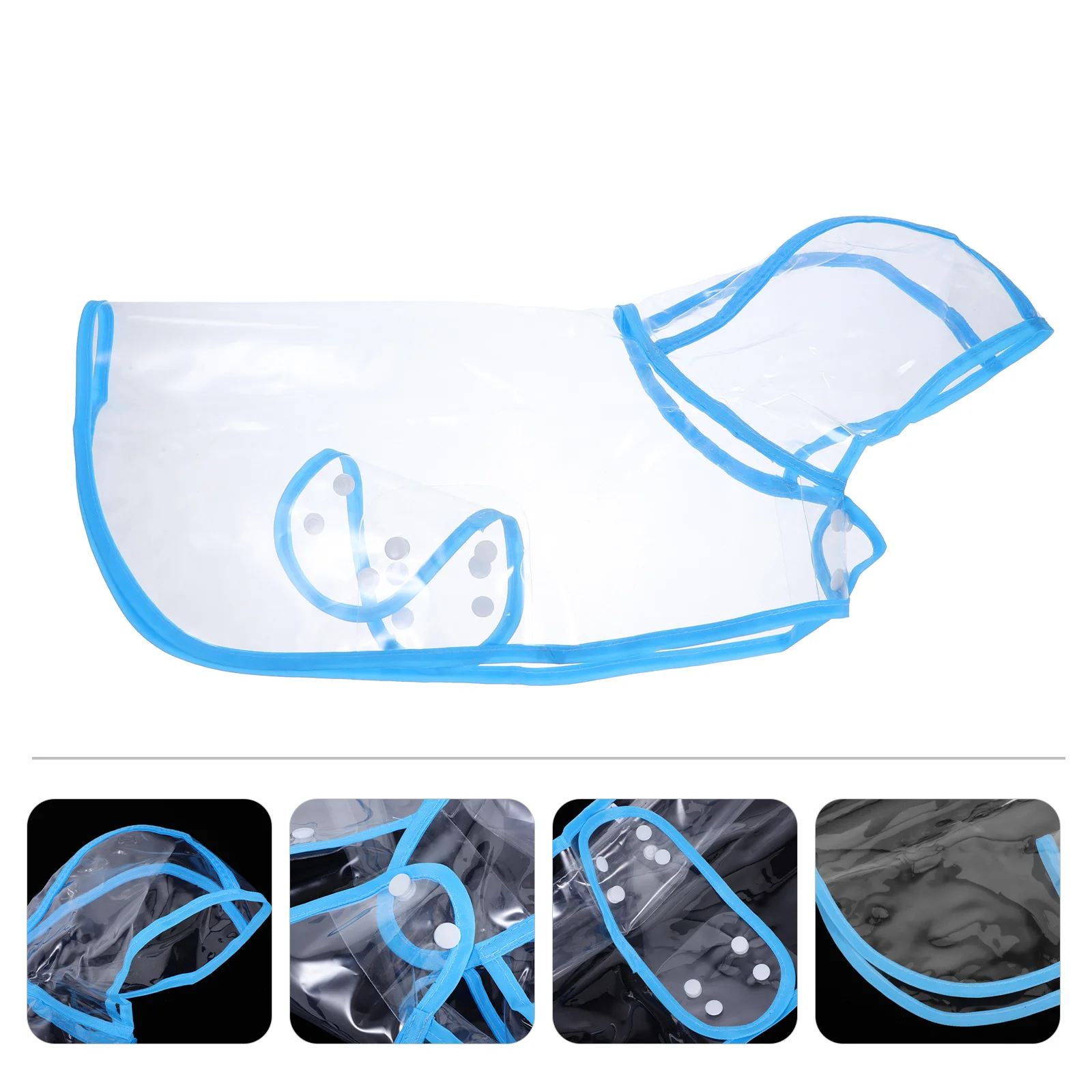 

Transparent Clear Rain Jacket Waterproof Raincoat Dachshund Dog Hood Cute Creative