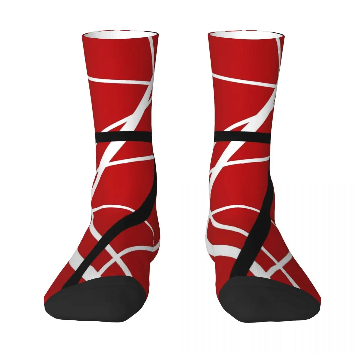 Van Halen Socks Lines Print Trendy Stockings Women Men Comfortable Running Socks Autumn Pattern Anti Bacterial Socks