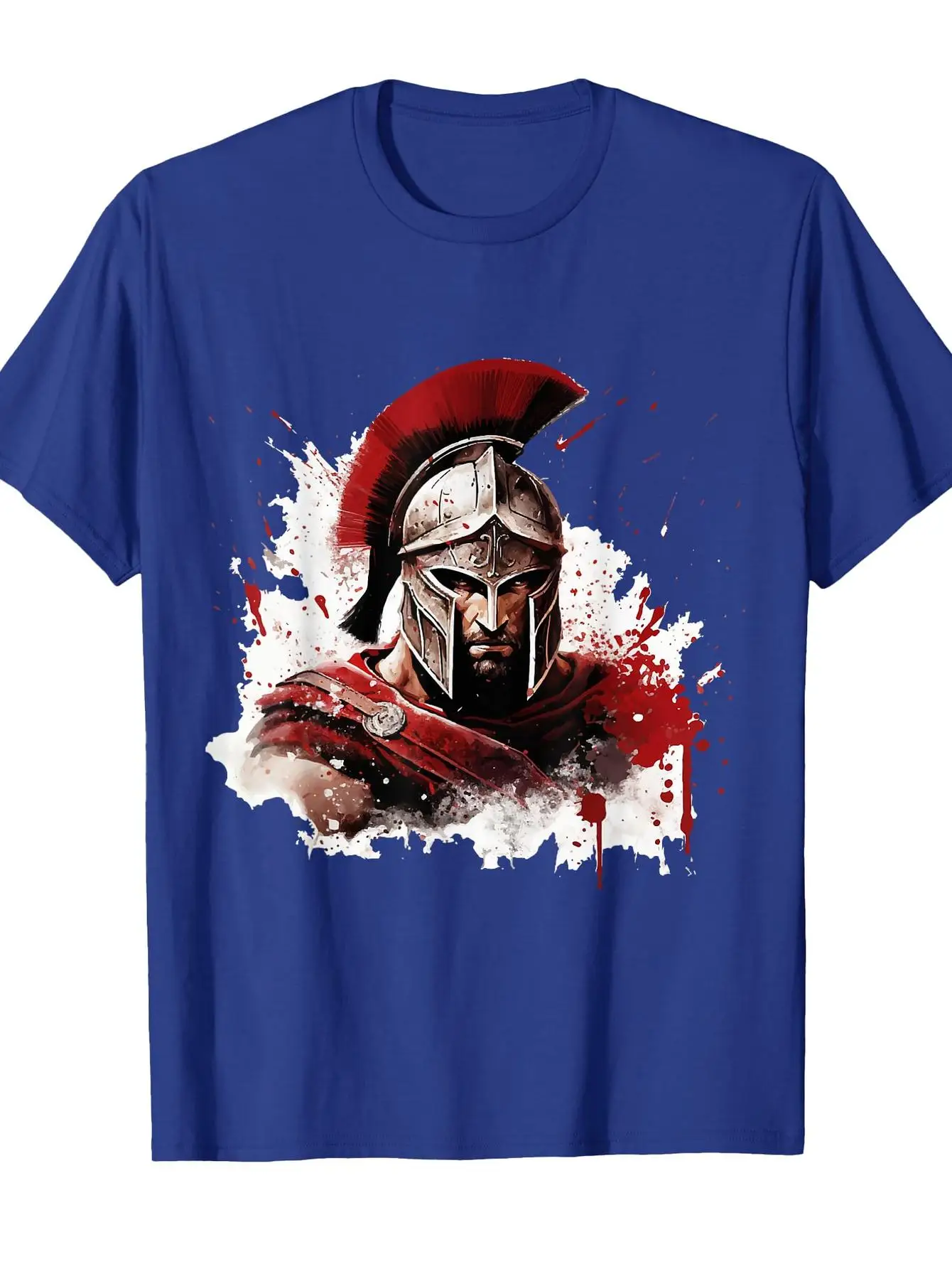 Spartan Helmet Gladiator Leonidas 300 Spartan T-Shirt 100% Cotton O-Neck Short Sleeve Summer Casual Mens T-shirt Streetwear view 4
