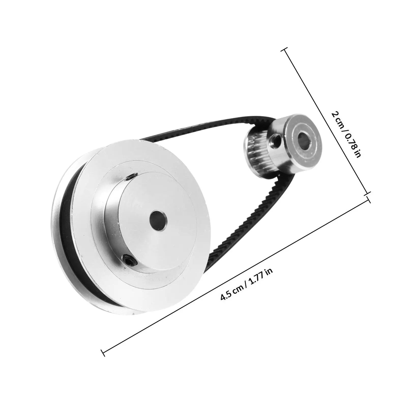 1Set Synchronous Wheel Aluminum Alloy Low Noise Buffer Gear Pulley for 3D Printer Milling Drilling Machines Mechanical Belt
