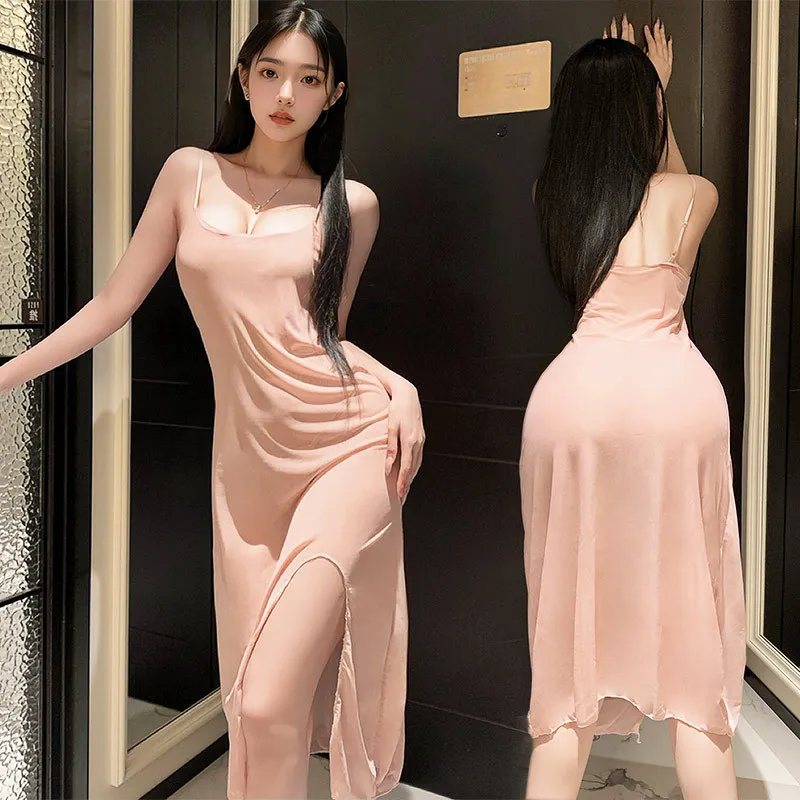 

Sexy Lingerie Sexy Uniform Pure Pink Dress Sweet Suspender Dress Halloween Holiday Party Maid Cosplay Costume Suit 2025 New