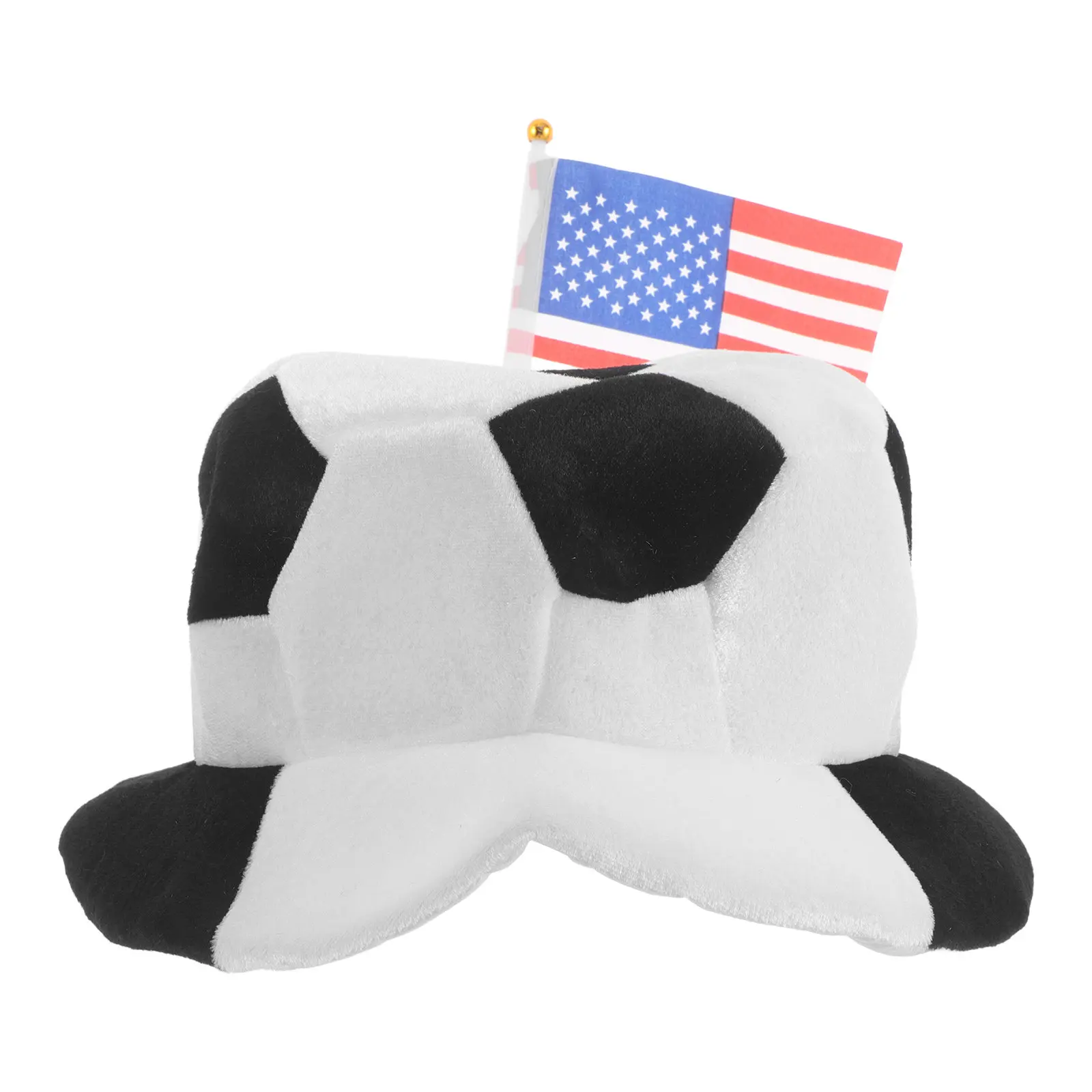 Gorra de Balón de Fútbol con Bandera Americana, Gorro Divertido para Fiesta de Fútbol, Disfraz de Fútbol, Accesorios para el Día del Fútbol, Gorra de Fútbol para Niños