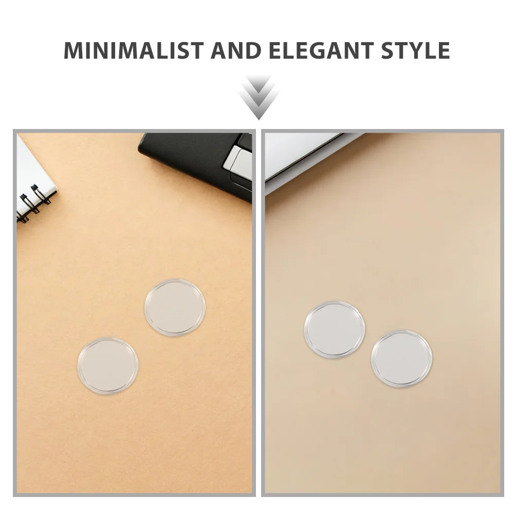 80pcs Clear Coin Protector Box Transparent Round Plastic Containers For Coin Collection Storage Display Portable Collecting