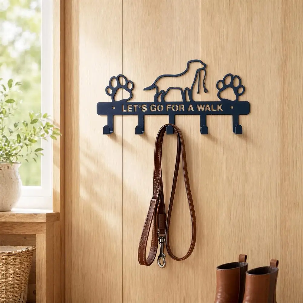 25cm Metal Wall Mount Key Holder, Welcome Home Cat Dog Key Organizer Hook, Decorative Key Hanger Rack For Home Office Entryway