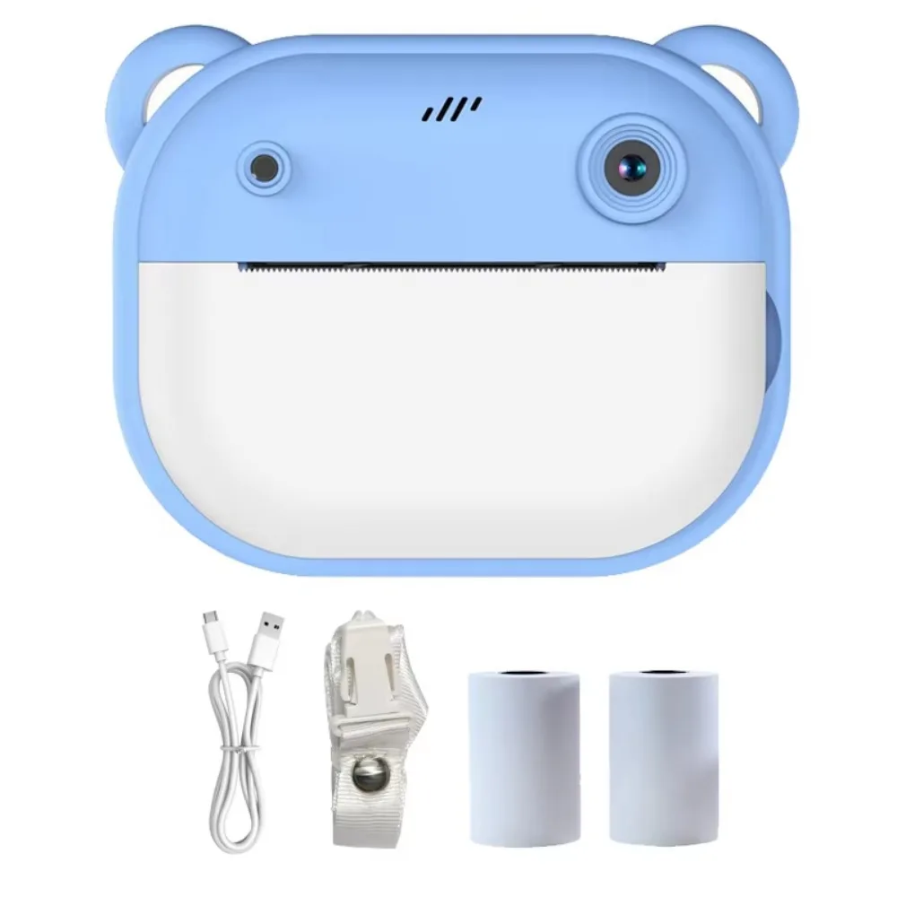 

1080P HD Recording Thermal Print Camera 2.0Inch HD Screen Dual Lens Children Digital Camera 32G Card With Hanging Straps