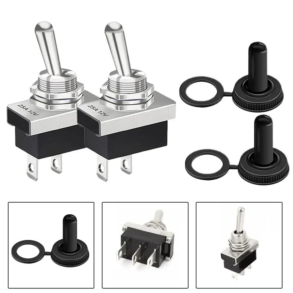 2set Toggle switch KN3 (D) -101 with Waterproof Cap for electrical energy automobiles fans appliances 125/250VAC 10/6A 12VDC