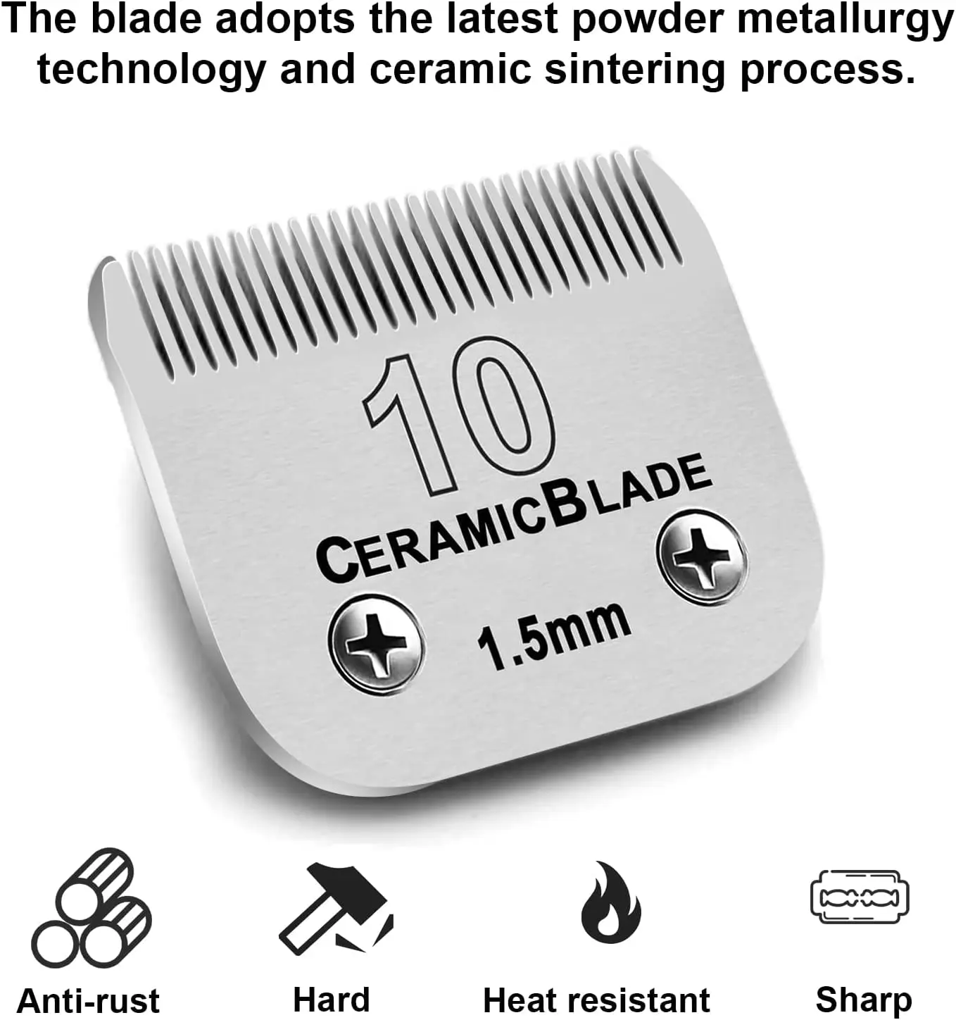مجموعة شفرات سيراميك لقص الحيوانات الأليفة قابلة للفصل متوافقة مع معظم ماكينة قصاصات سلسلة Andis وOster A5 وWahl KM10، # 10/ # 30/ # 40