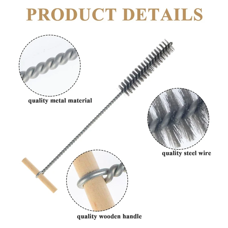 Drill Hole Brush Kit 8/12/16/20/25Mm Cleaning Brush Kit Stainless Steel Hole Brushes Cleaning Brush For Hammer Drills