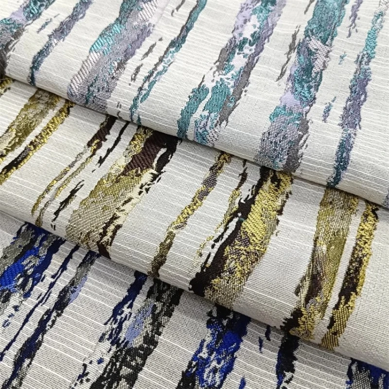 

Meteor Striped Glossy Abstract Jacquard Woven Fabric Luxury Clothing Material for Luggage Bags Hats DIY Craft Fabric
