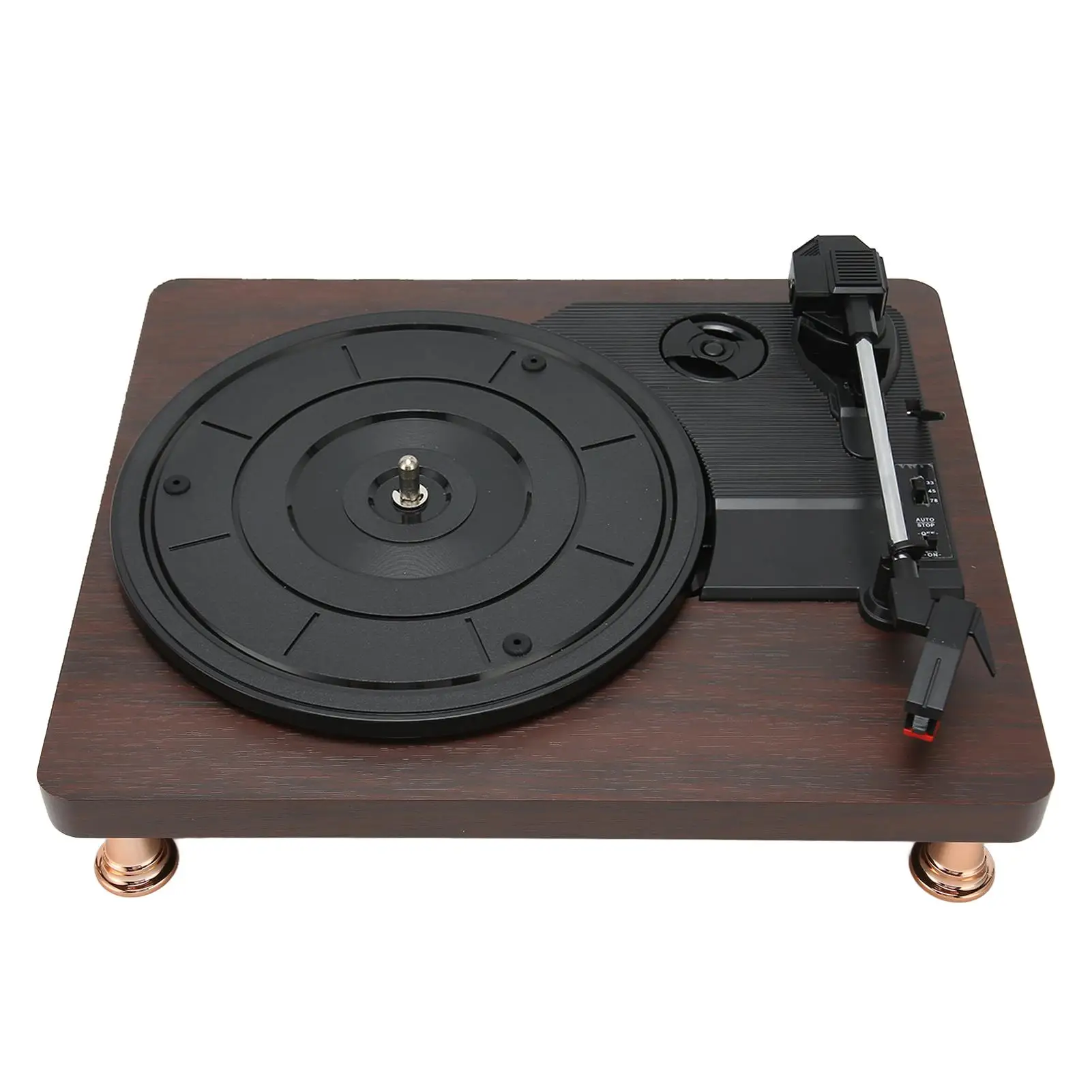 Vintage Portable LP Turntable 3 Speeds with Built-in Stereo Speakers - Vinyl Record Player Gramophone