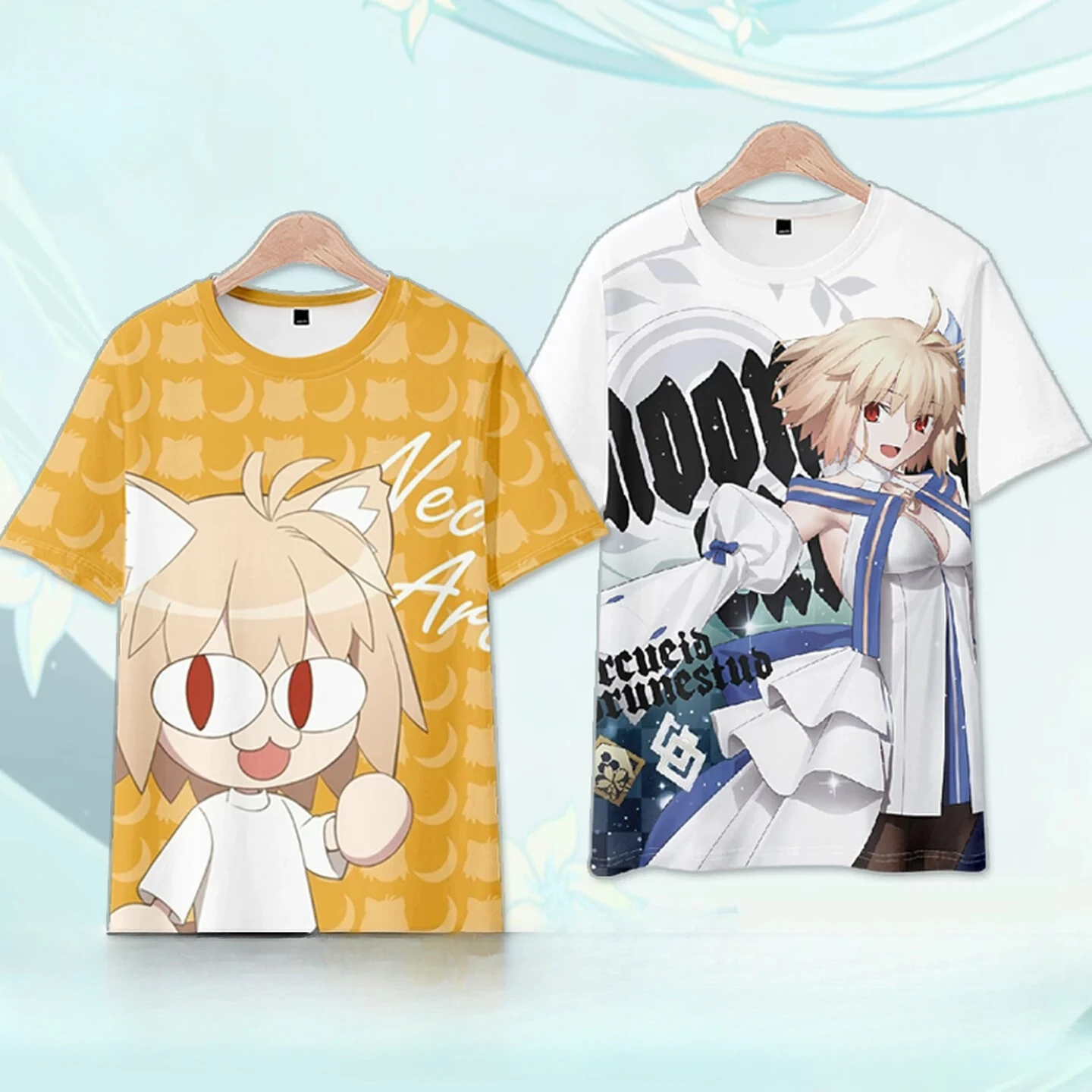 Anime Tsukihime Arcueid Brunestud 3D Print Oversized T Shirt Women Men Summer Crewneck Short Sleeve Funny Tshirt Graphics Tees