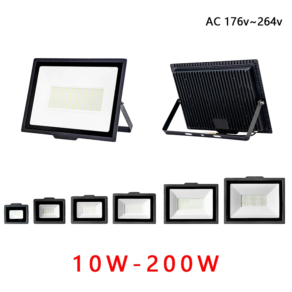 

LED Flood Light AC220V 50W 100W 150W 200W IP67 Waterproof LED Spotlight Garden Street Gate Wall Floodlights LED Reflector