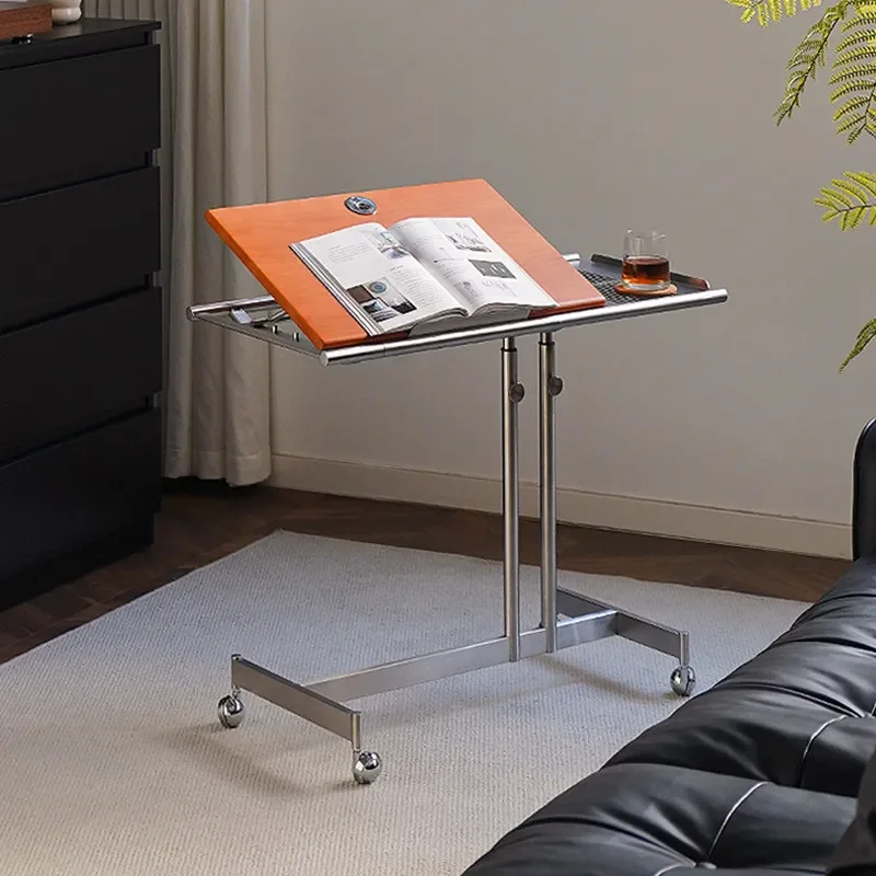 Nordic sofa side table, removable coffee table lift sheet music rack