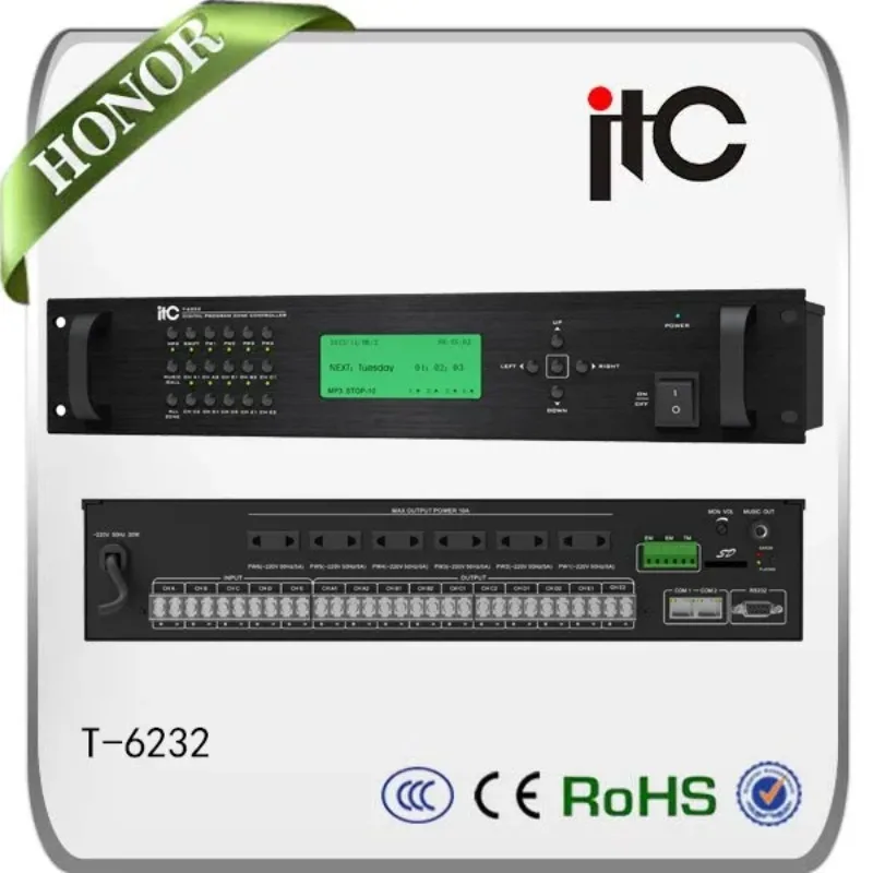 ITC Public Address System 10 Zone Speaker Selector, Pa Speaker Digital Sound Amplifier