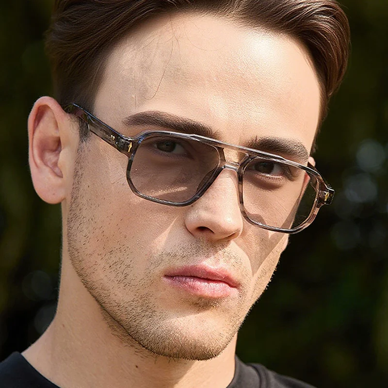 

Pilot Sunglasses Men Women Vintage Double Beams Sun Glasses Brand Luxury Designer Shades Holiday Gifts Eyewear Accessory lentes