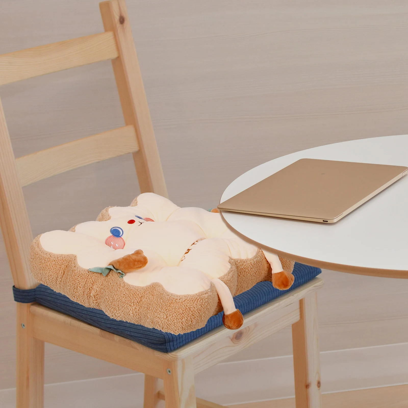 

Seat Cushion Cute Square Chair Pad For Office Dining Room Bar Stool Wear-Resistant Detachable Comfortable Sitting Chair