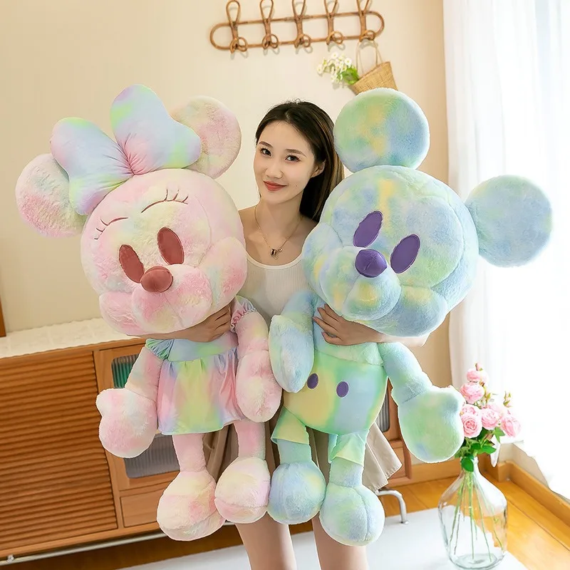 Disney Mickey Mouse Doll Minnie Mickey Plush Toy Colorful Colorful Mouse Doll Children's Comfort Toy