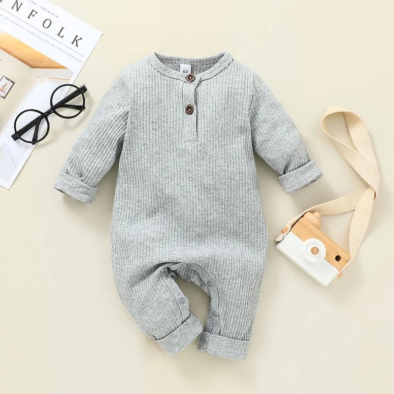 Newborn Baby Boy Clothes 0 to 12 Months Cute Onesies For Baby Girl Korean Style Long Sleeve Infant Romper Toddler Jumpsuit