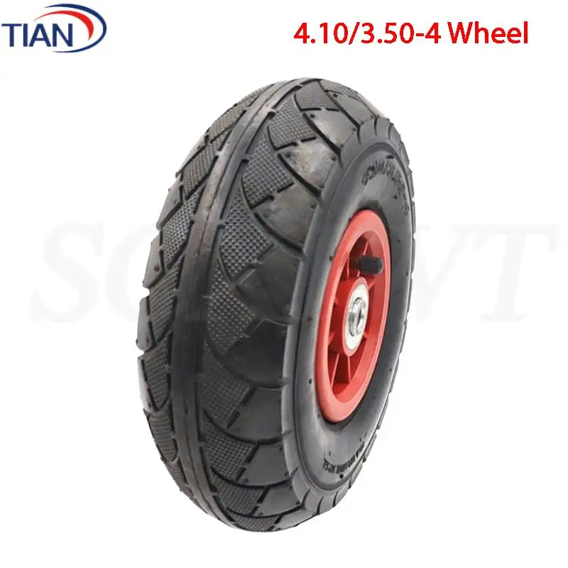 Smooth-Rolling 4.10/3.50-4 Scooter Tires, Premium Rubber Wheel Kit for Reliable Mobility