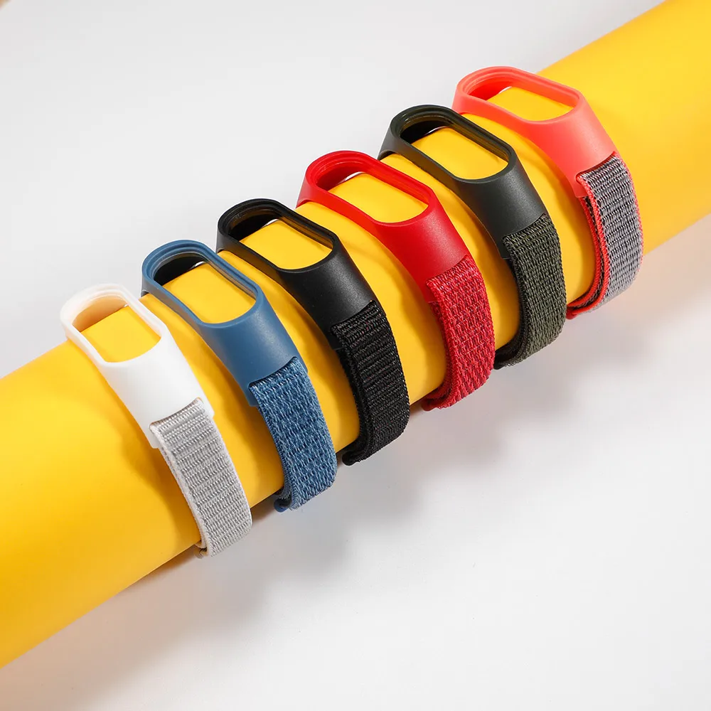 Xiaomi mi band 용 나일론 루프 스트랩 4 7 6 5 팔찌 시계 밴드 pulse... - 4