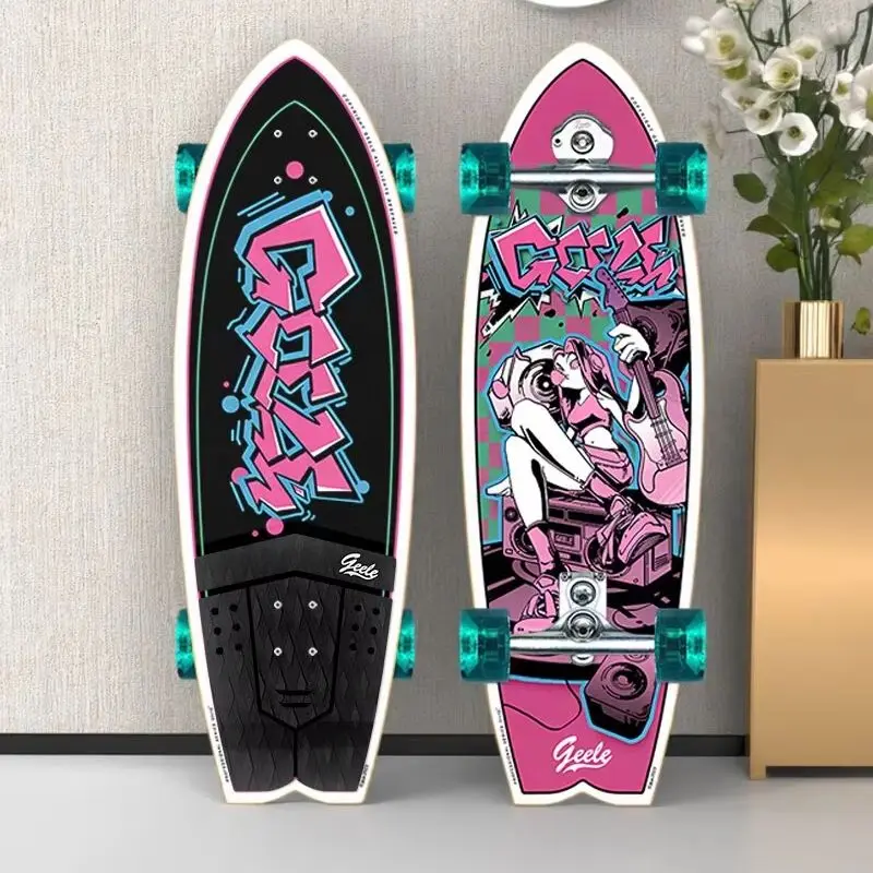 Geele Land Surfboard S6 Pedal-free Spring Bridge Simulated Surfing Adult Beginner Ski Training Board Skateboard