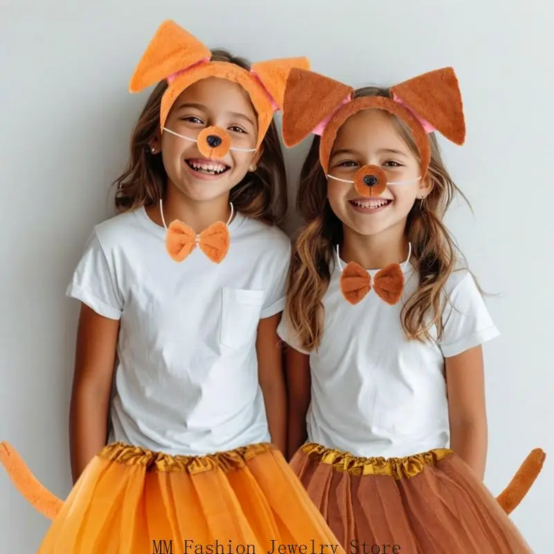 D0ub Trang phục chó Halloween cho trẻ Trẻ mới biết đi Trang phục động vật Phụ kiện Cosplay