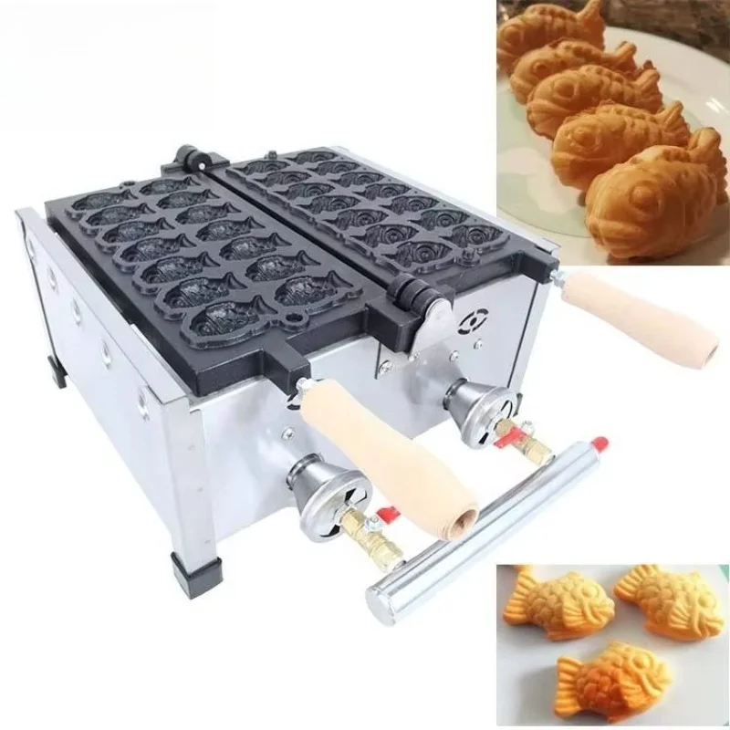 Liquefied Petroleum Gas Waffle Crispy Machine Industrial Fish Waffle Machine Commercial Fish Shape