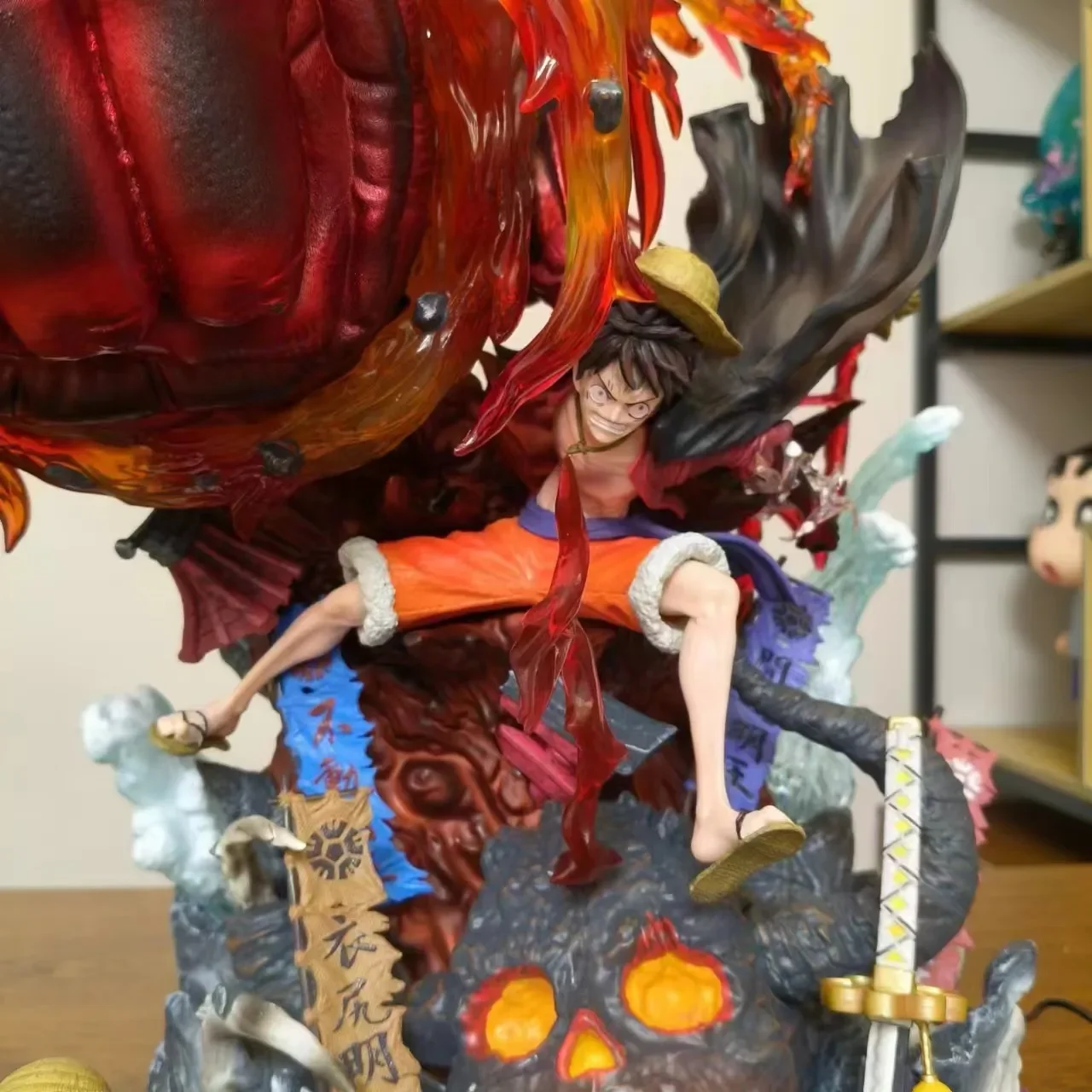 Lively Action Figure One Piece Monkey D Luffy With LED Light