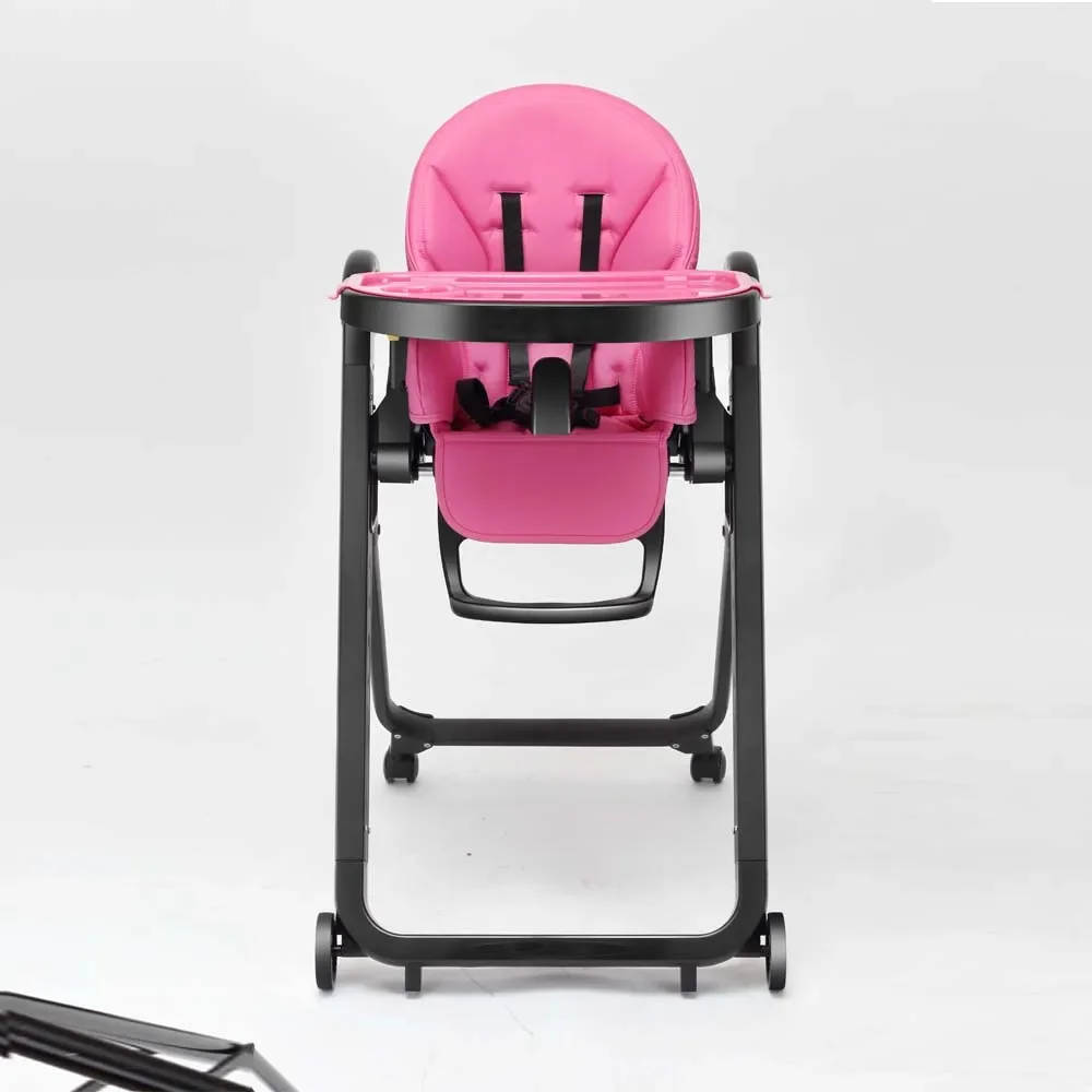 IVOLIA EN14988 Multi functional traditional metal plastic PU leather kid children baby dining feeding eating high chair