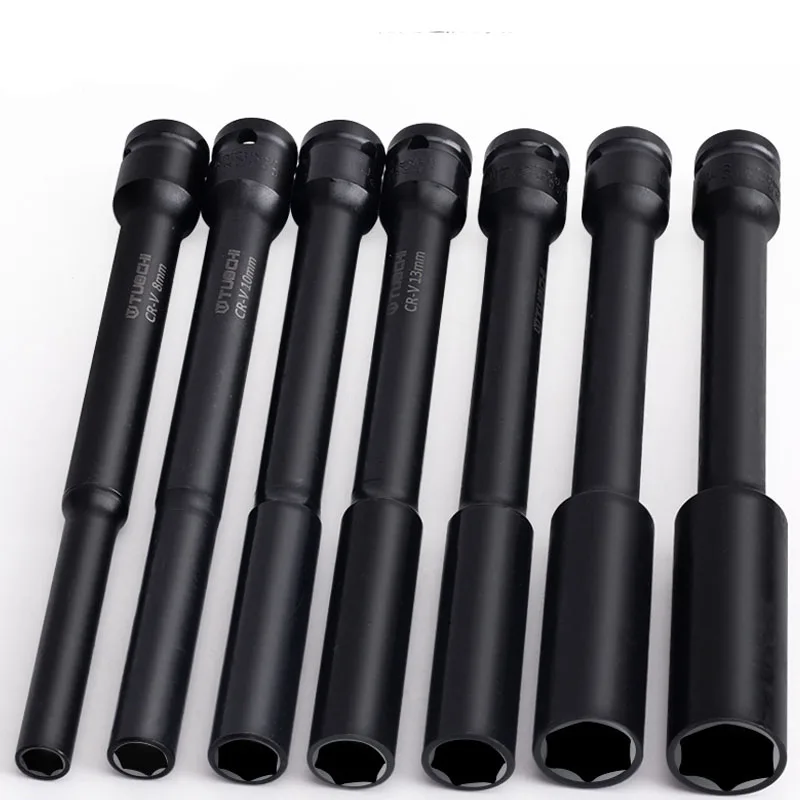 Imagem -02 - Soquete Hexagonal de Impacto Extra Longo Drive Point Cabeça de Chave de ar Soquete 198 mm mm 10 mm 12 mm 13 mm 14 mm 17 mm 19 mm Parede Fina