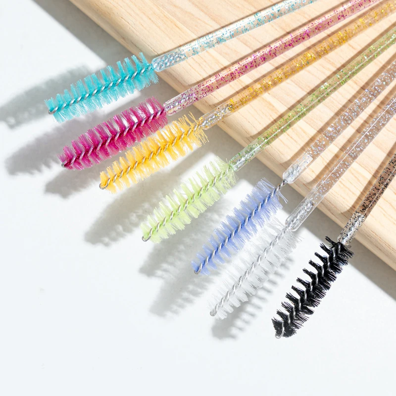 Makeup Brushes Disposable Soft Head Crystal Eyebrow Brush Mascara Wand Applicator Eye Lashes Brush Mascara Wand Makeup Tool