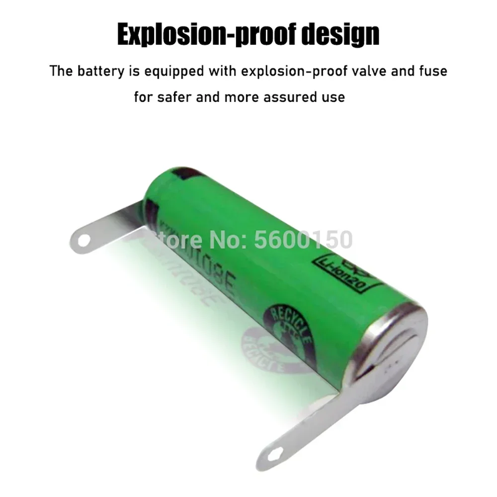 New 100% Original High Capacity AA 680mAh VR2 14500 Batteries Li-ion 3.7v Rechargeable Battery with Welding