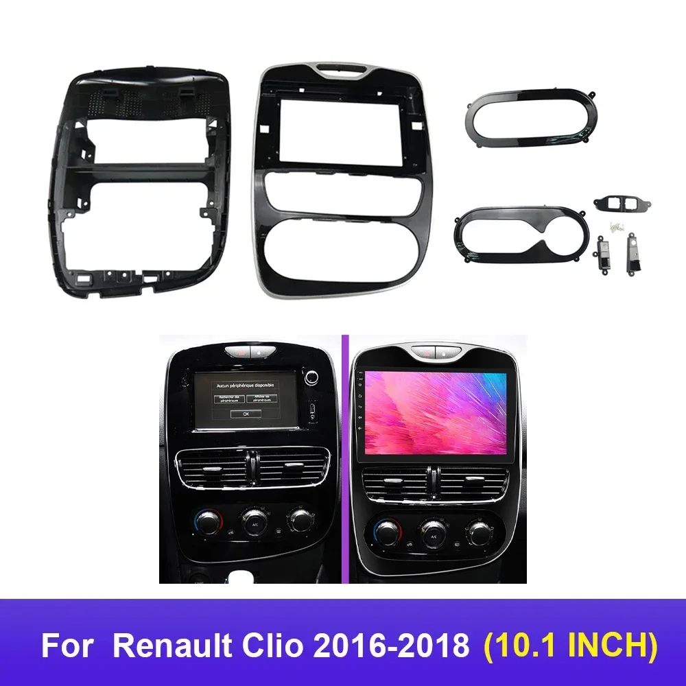 

Автомобильный радиоприемник 10,1 дюйма для Renault Clio 2016-2018, проигрыватель Android MP5, ручной корпус, рамка, 2 Din, головное устройство, панель, стереоприборная панель