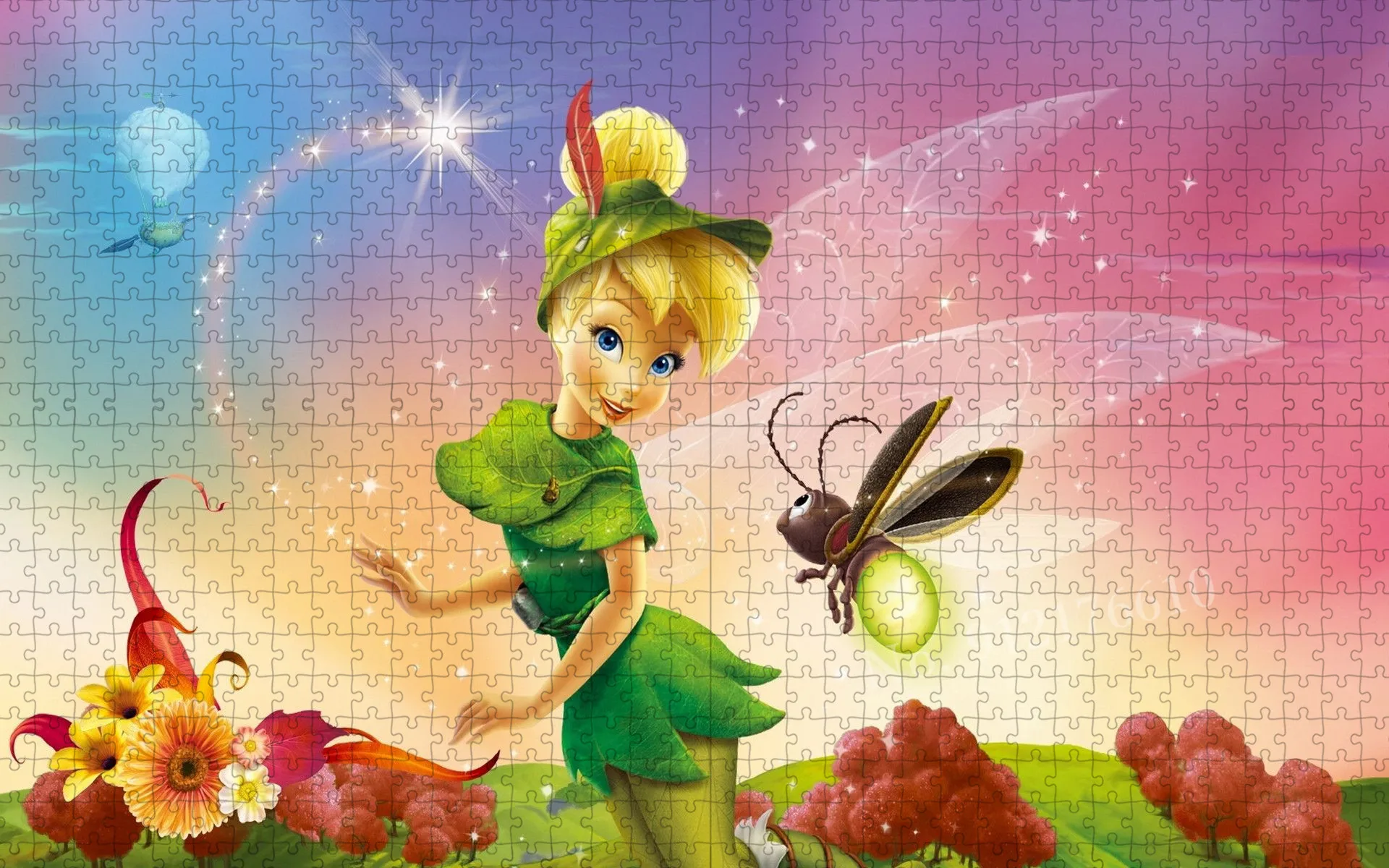 Puzzles for Adults 1000 Pieces Tinker Bell Disney Princess Cartoon Jigsaw Puzzle Kids Toys Hobbies Games and Puzzles for Gift