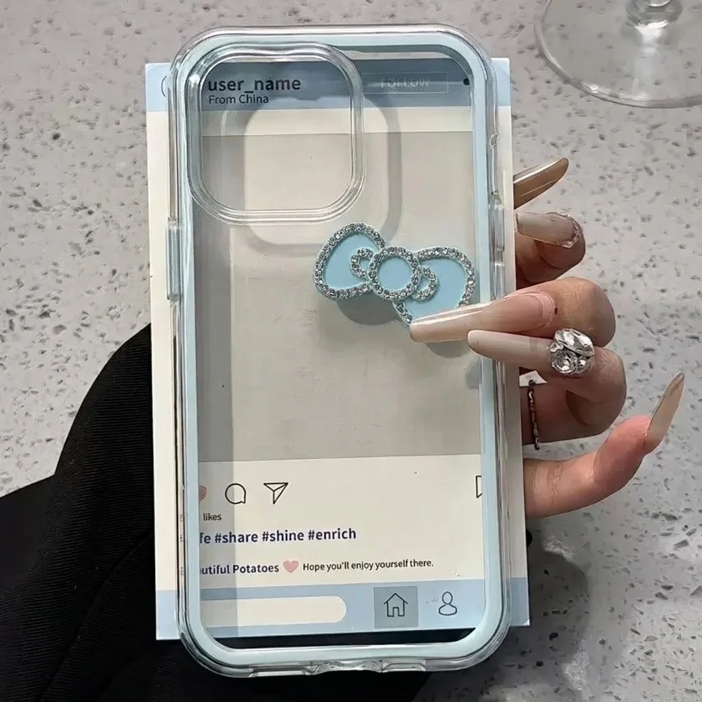 Korean With 3D Diy Bow Phone Case For Samsung Galaxy A57 A56 A07 5G S25 S24 Plus S26 S25 S24 Ultra FE Sllicone Soft INS Cover