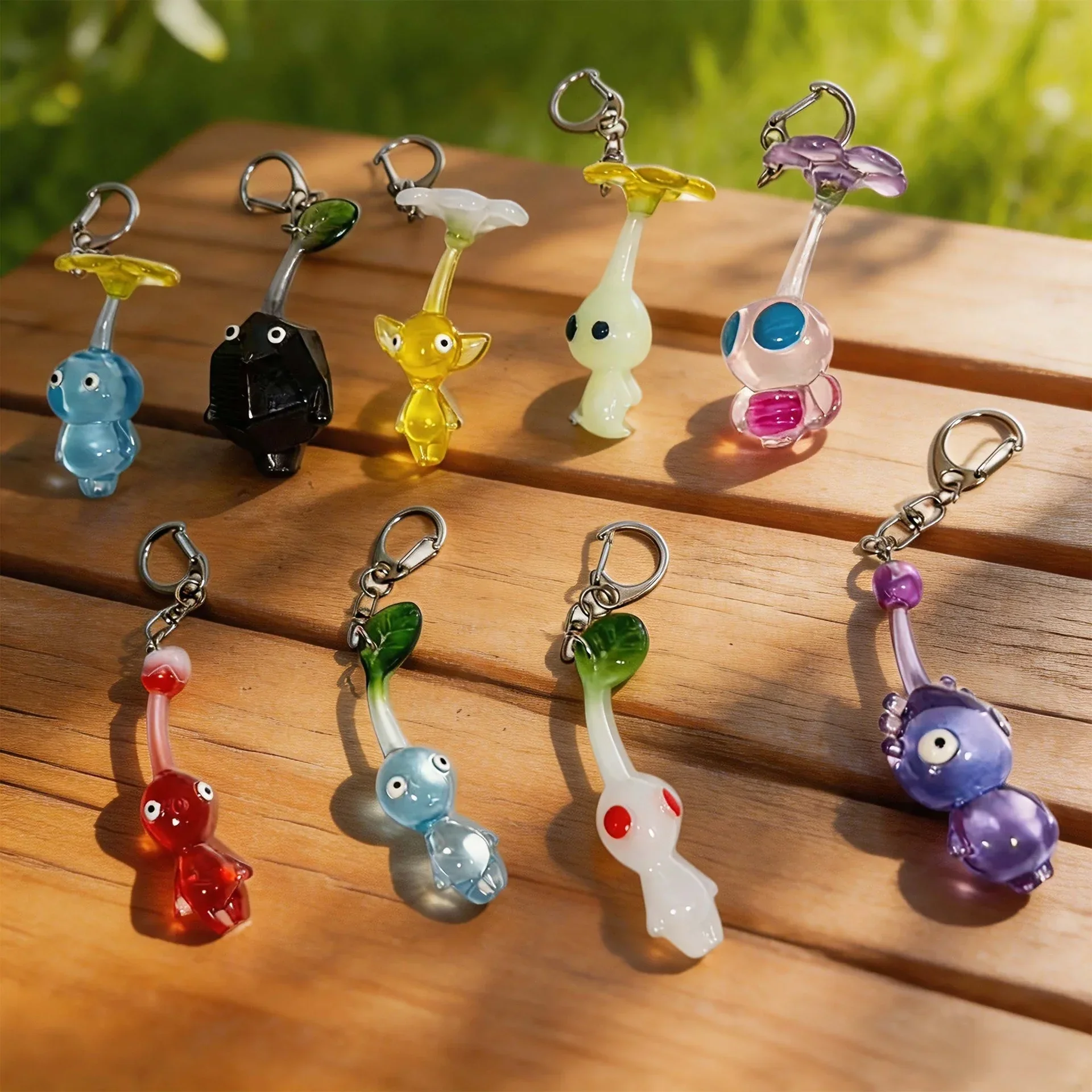 Bandai PIKMIN Nintendo Game Characters Action Figures Model Key Backpack Pendant Gashapon Ball Collectibles Official Genuine