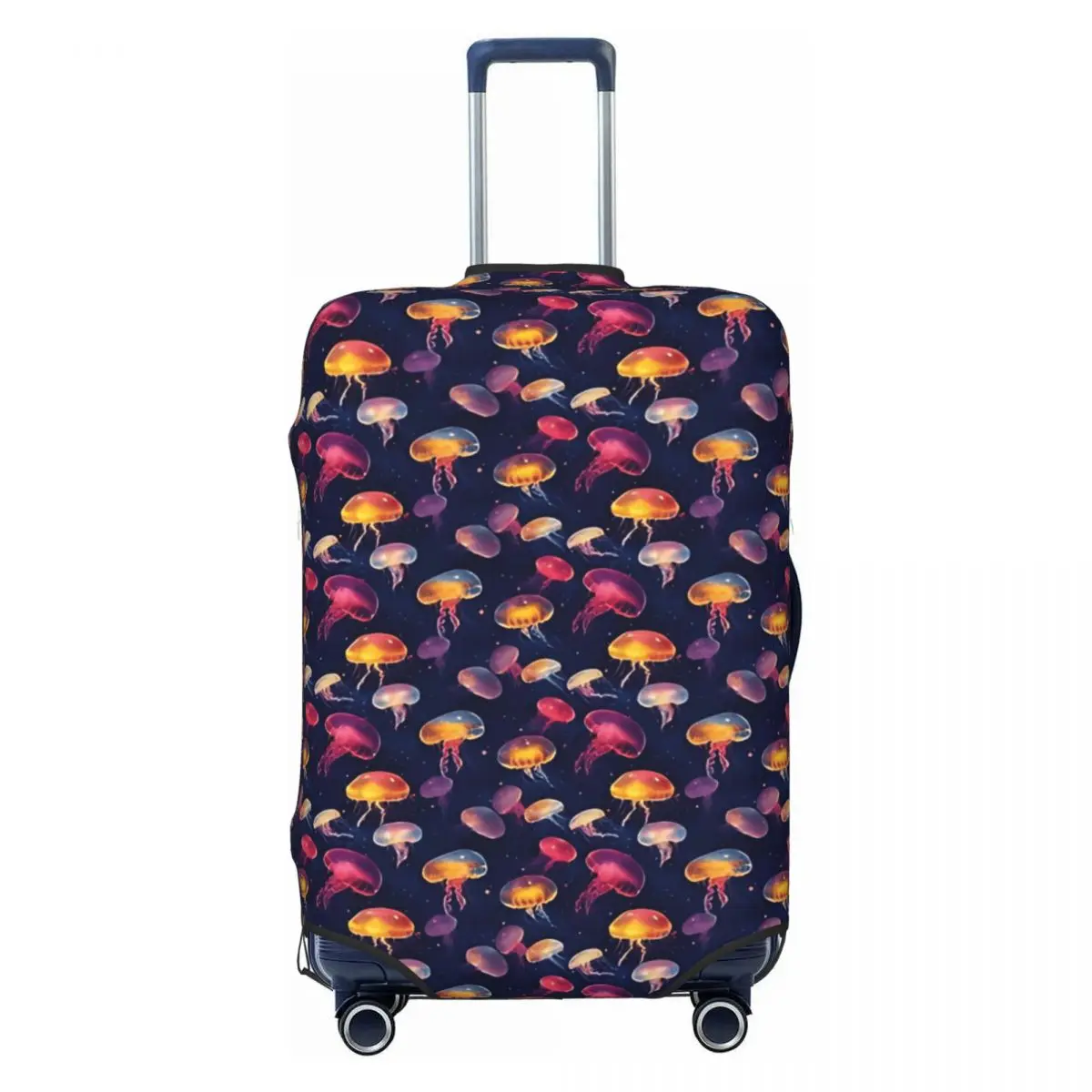 

Luminescent Rainbow Jellyfish Suitcase Cover Useful Cruise Trip Protection Luggage Supplies Flight