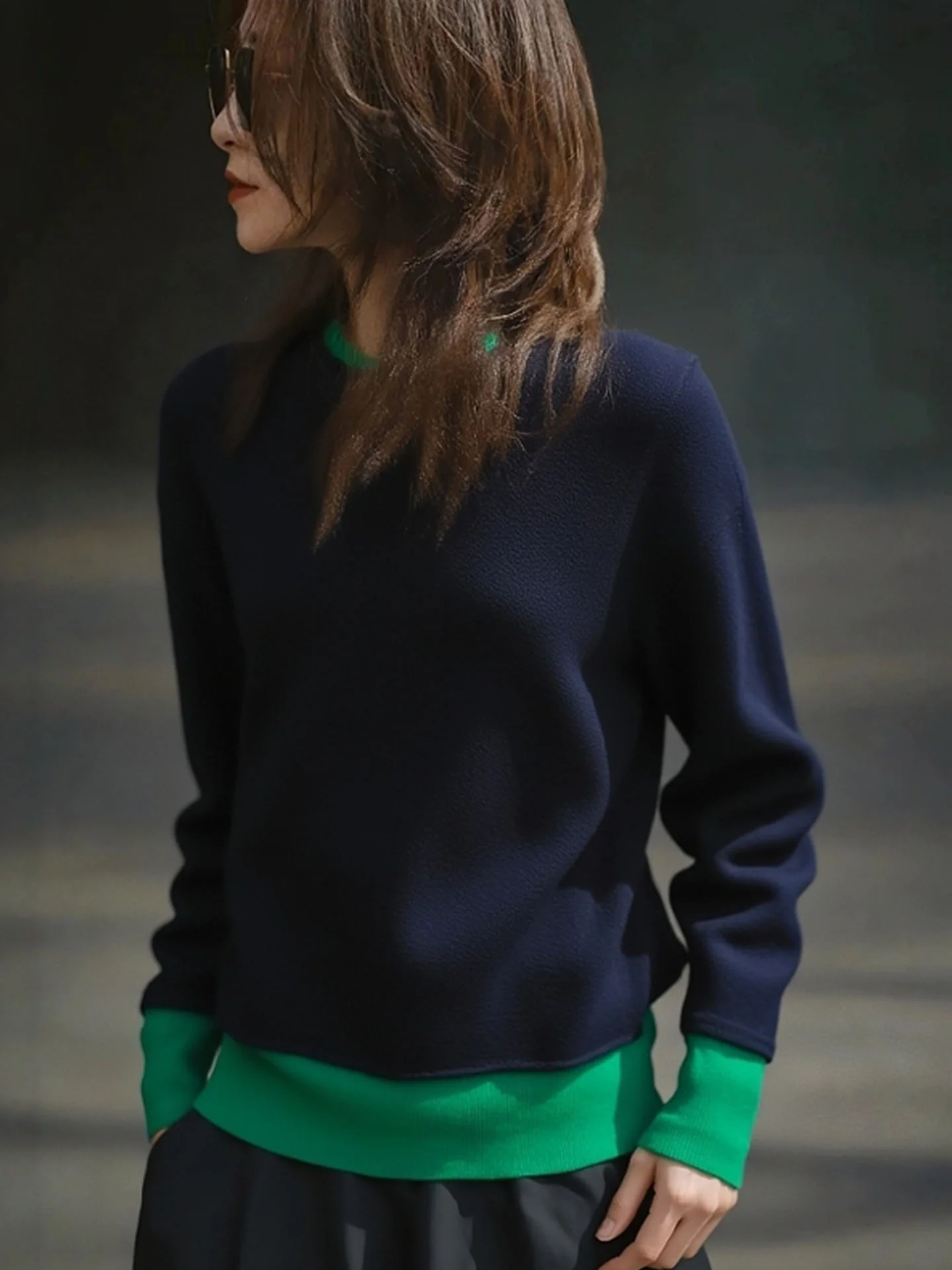 Zachte, huidvriendelijke Camere Knitwear Long Sve Color Blo Design Winter Faion Top Koreaanse Sle Loose Fit trui voor dames