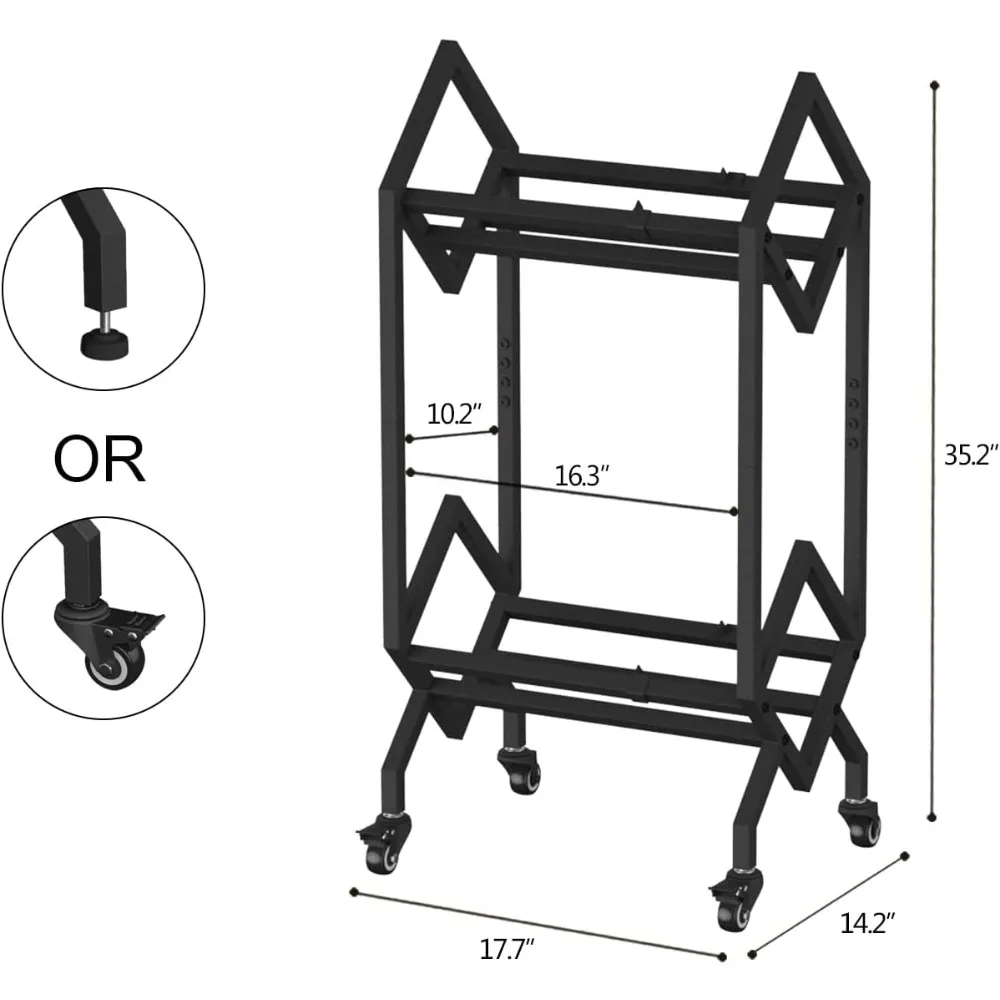 

US Shipping Industrial Metal Bookcase 2 Tier Rolling Bookshelf with Wheels Modern Magazine File Album Storage Organizer for