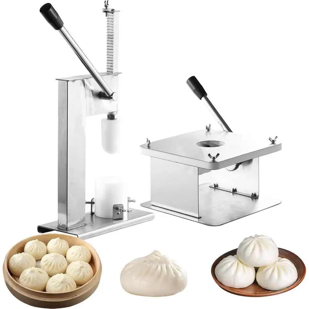 

Stuffed Bun Making Machine Semi Automatic, 3 mold sizes, 500/h, Easy to Clean, Stainless Steel baozi Making Mold for Home and Co