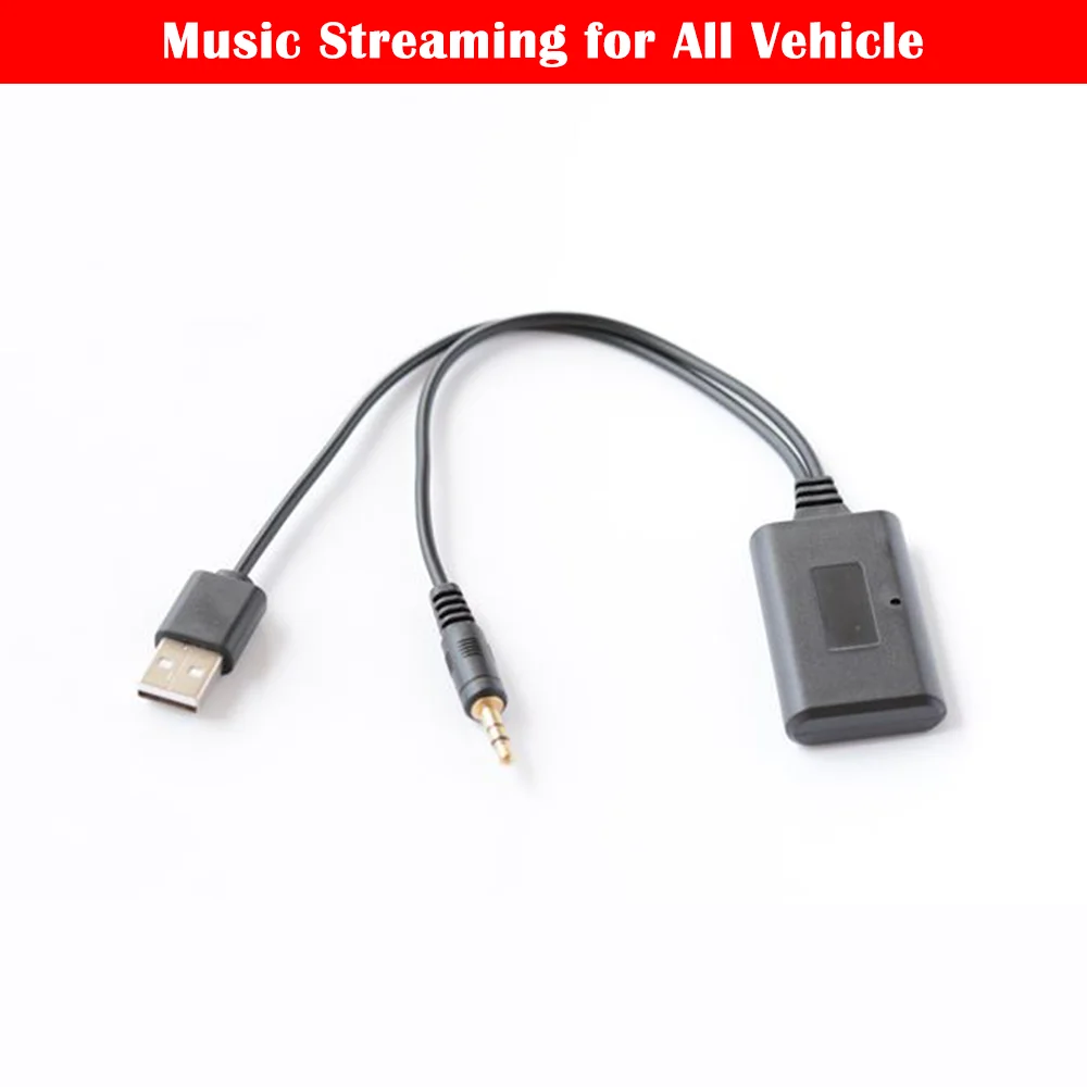 For All Vehicle Bluetooth 5.0 Car AUX Adapter Wireless HiFi Stereo Audio Receiver - Universal In-Car Accessories Music Streaming