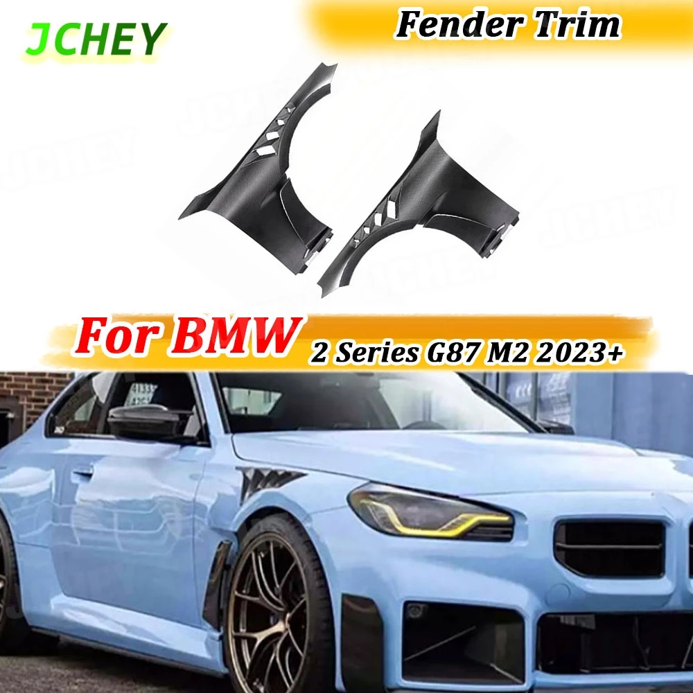 

JCHEY Передний бампер из углеродного волокна, накладка на крыло, комплекты кузова FRP для BMW 2 серии G87 M2 2023 + накладка на крыло автомобиля, накладка на воздуховыпускное отверстие