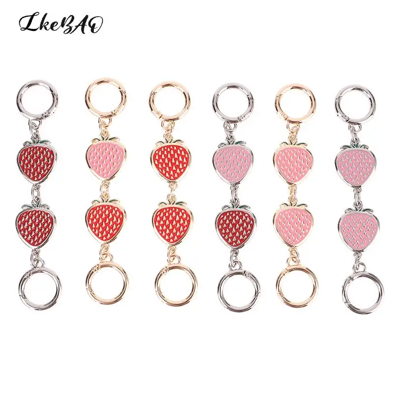 Bag Chain Strap Extender Extension Chain Accessories Strawberry Shaped Replacement Hanging Buckle Chain For Purse Clutch Handbag