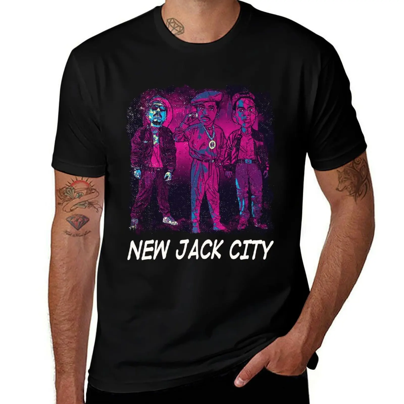 In Awe of New Jack City T-Shirt T-shirt décontracté basique à manches courtes